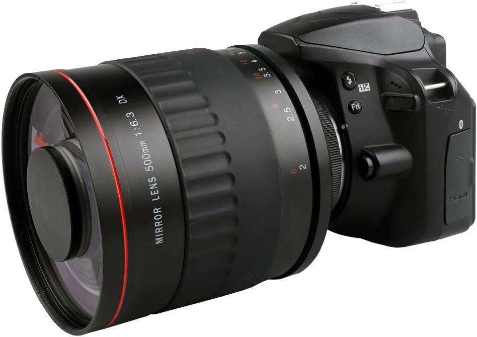 500mm F6.3 Manual Fixed Focus Telephoto Mirror Lens for Canon Nikon Sony Olympus E-PL7 E-PL5 M10 OMD E-M1 Fuji Pentax KP K-1 Mark II K20D K10D K200D K