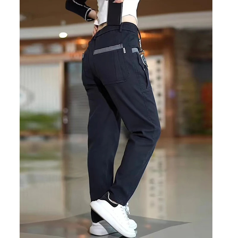 High Grade Style Men's Pants Four Seasons Can Wear Large Pockets Slim Straight Stretch Casual Pants Fashion Men Clothing 231226