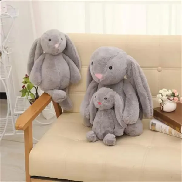 Filled Bunny Plush Easter Toy Creative Doll Soft Long Ear Rabbit Animal Kids Baby Valentines Day Birthday Gift Fy7485 0110