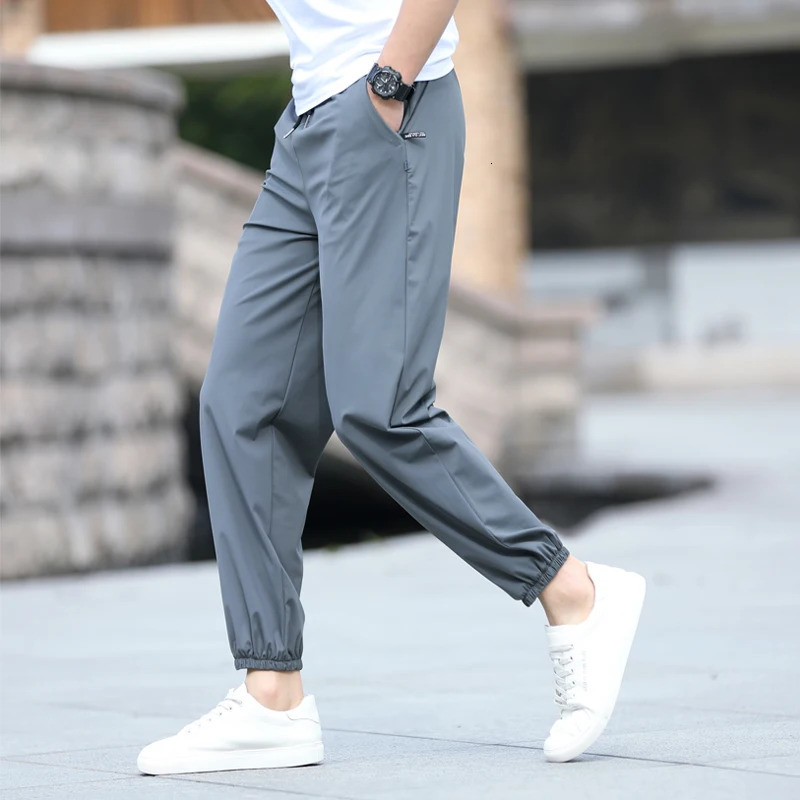 Men High Stretch Quick Dry Breathable Thin Summer Outdoor Hiking Climbing Sport Pants 231226