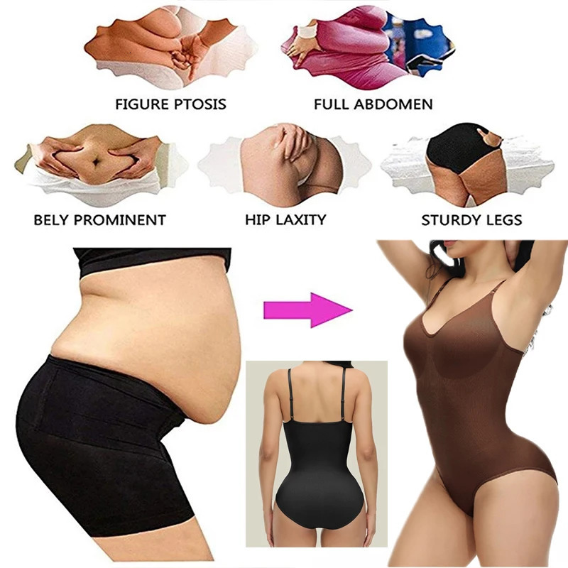 Bodysuit Shapewear Women Flat Belly Sheathing Slimming Body Sculpting Shapers Butt Lifter Woman Tummy Control Corset Waist Train 231226