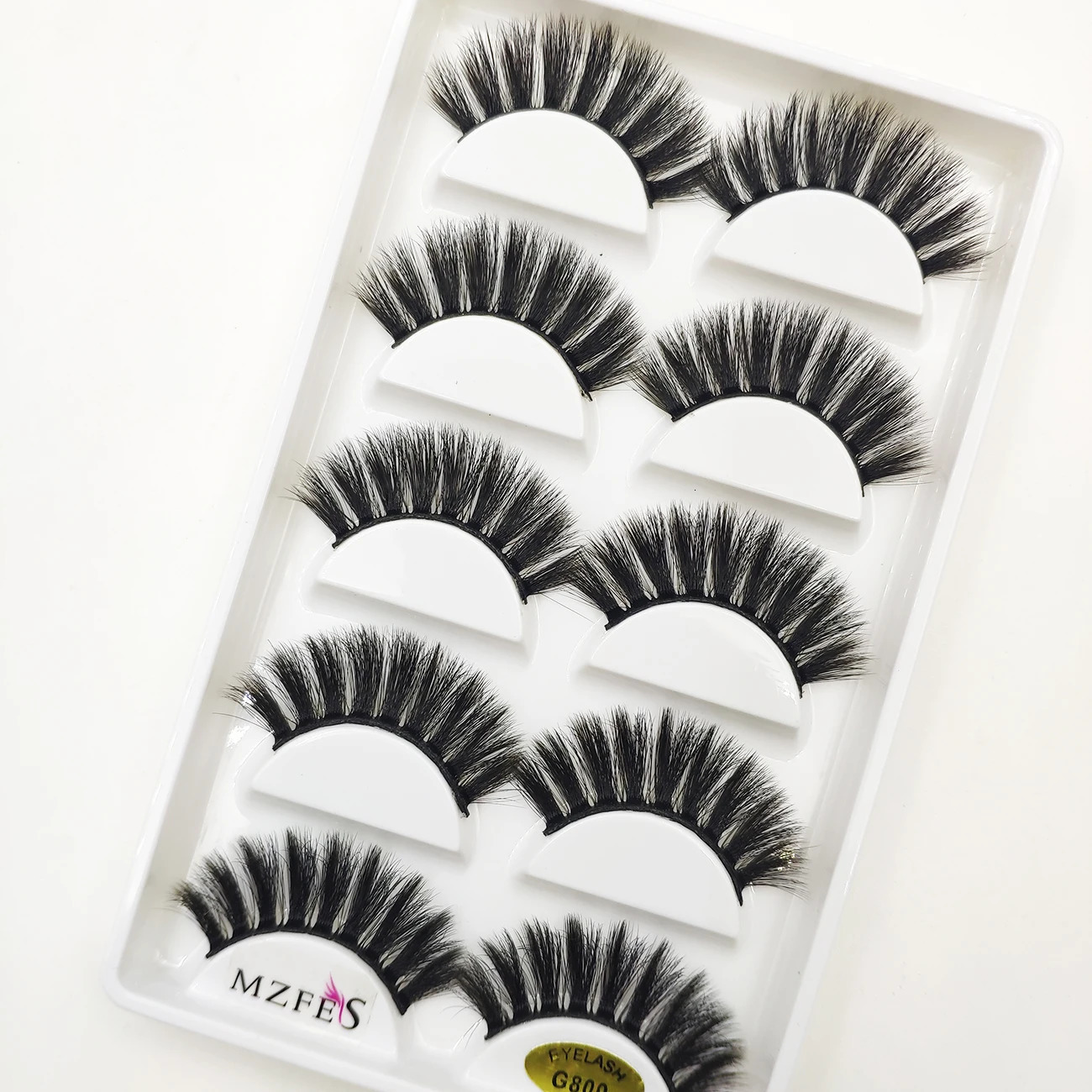 10/50 Boxes 5 Pairs 3D Mink False Eyelashes Soft Lashes Makeup Eyelash Faux Cils Cilios Maquiagem Wholesale G600 231227