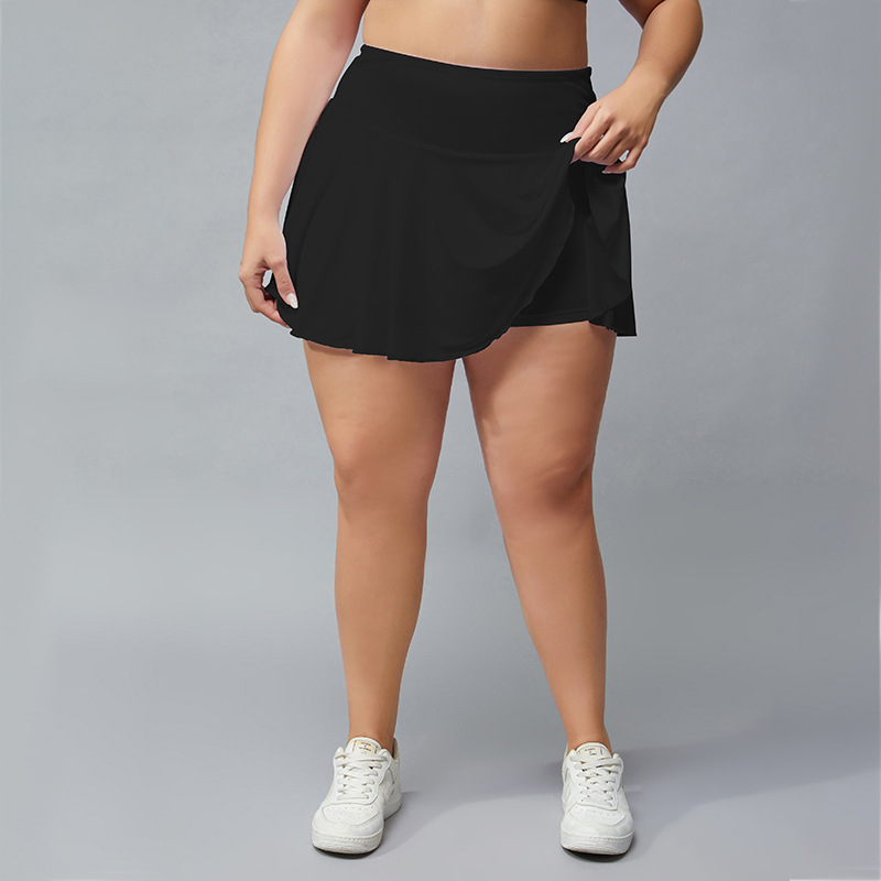 LL Plus Size Fitness Shorts Dress Female Defense Light Fast Drying and Breathable Tennis Skirt Running Fitness Pleated skirt