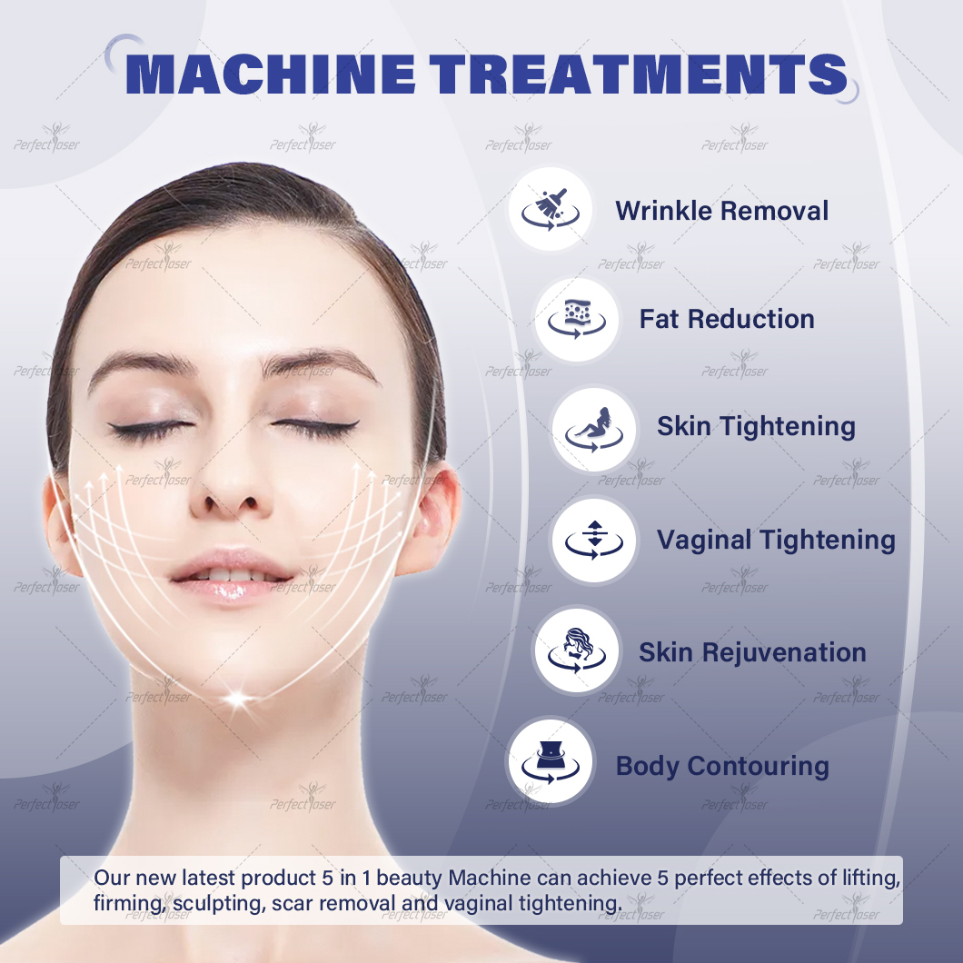 5in1 HIFU Machine Other Beauty Equipment Vaginal Rejuvenation Device treatment wrinkle 2 Years Warranty