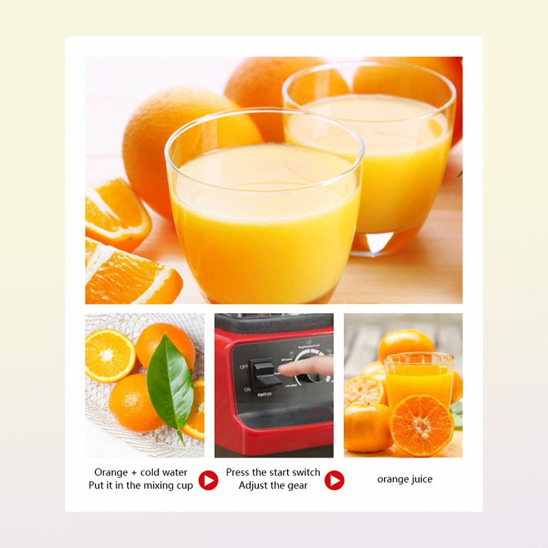 High Power Blender Bar Products Mixer Heavy Commercial Blenders Juicer without BPA Smoothie Milkshake Bars Fruit Food Processor4606183