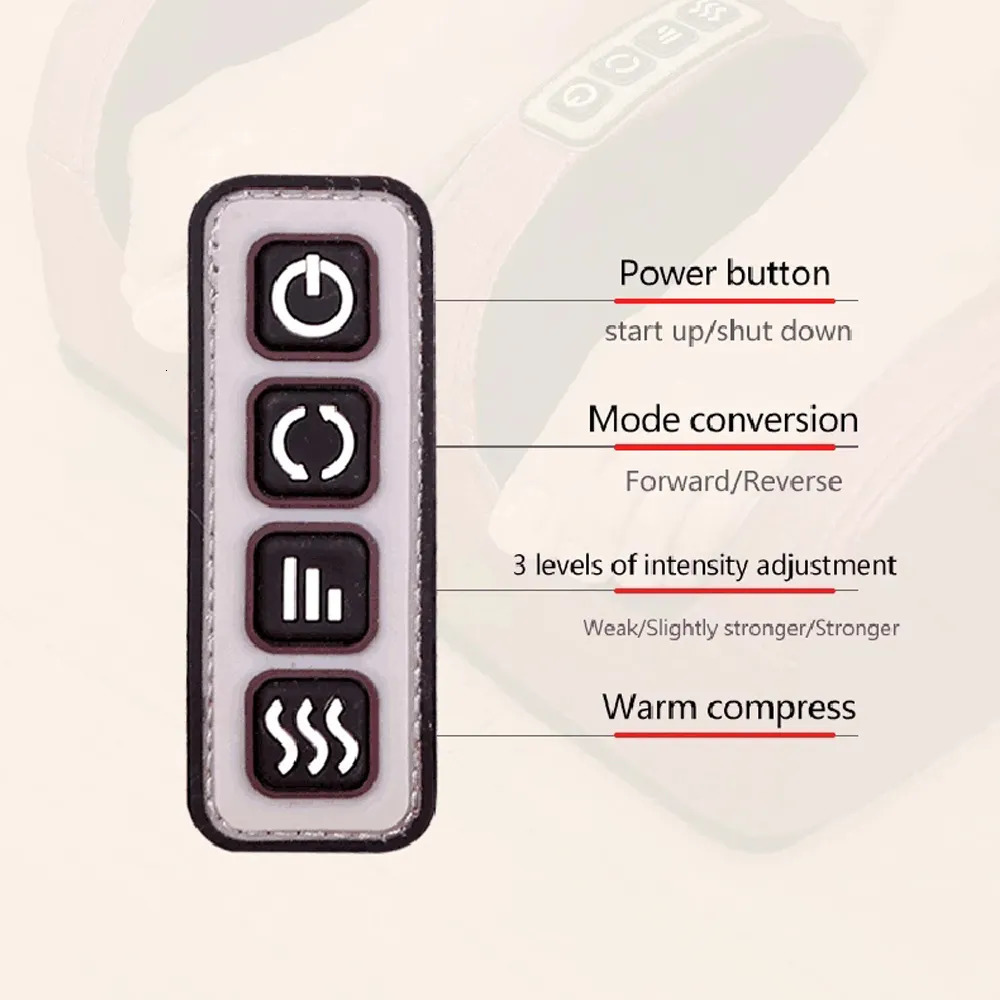 Compression Electric Foot Massager Heating Shiatsu Kneading Roller Muscle Relaxation Pain Relief Spa Machines 231226