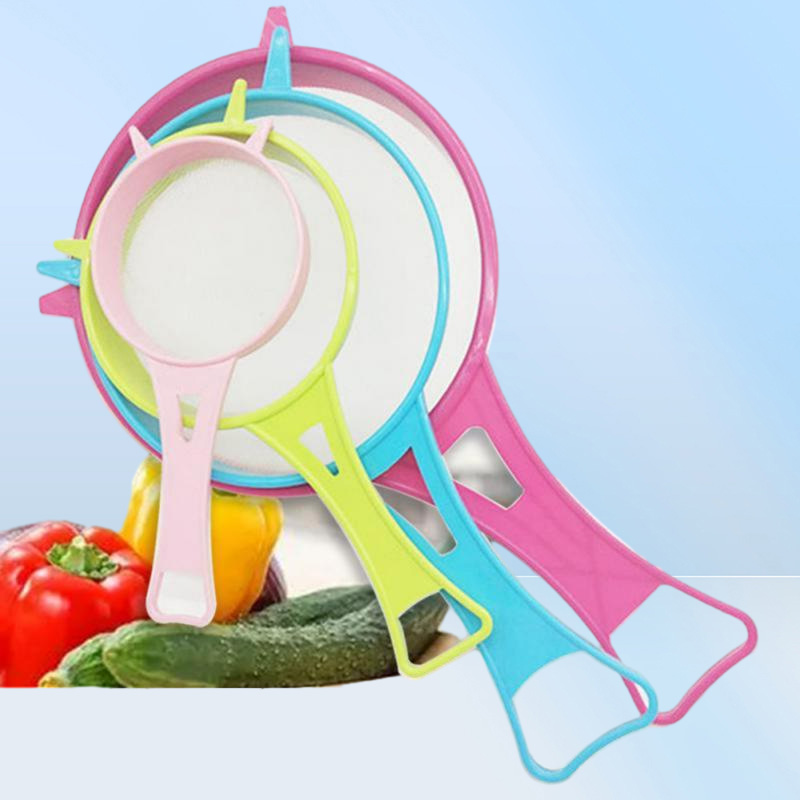 4pcs/set Plastic Wire Fine Mesh Oil Strainer Flour Sifter Sieve Colanders DIY Kitchen Tools Juice And Strainer Cooking Tools2849191