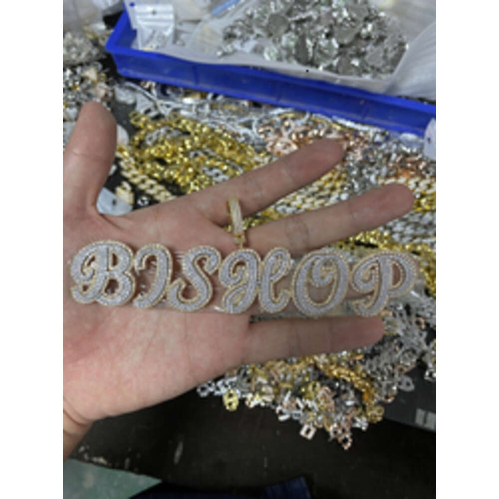 Pass Diamond Tester Hip Hop Jewelry S925 with Vvs Moissanite Customize Jewelry Diamond Custom Pendant Number Pendant