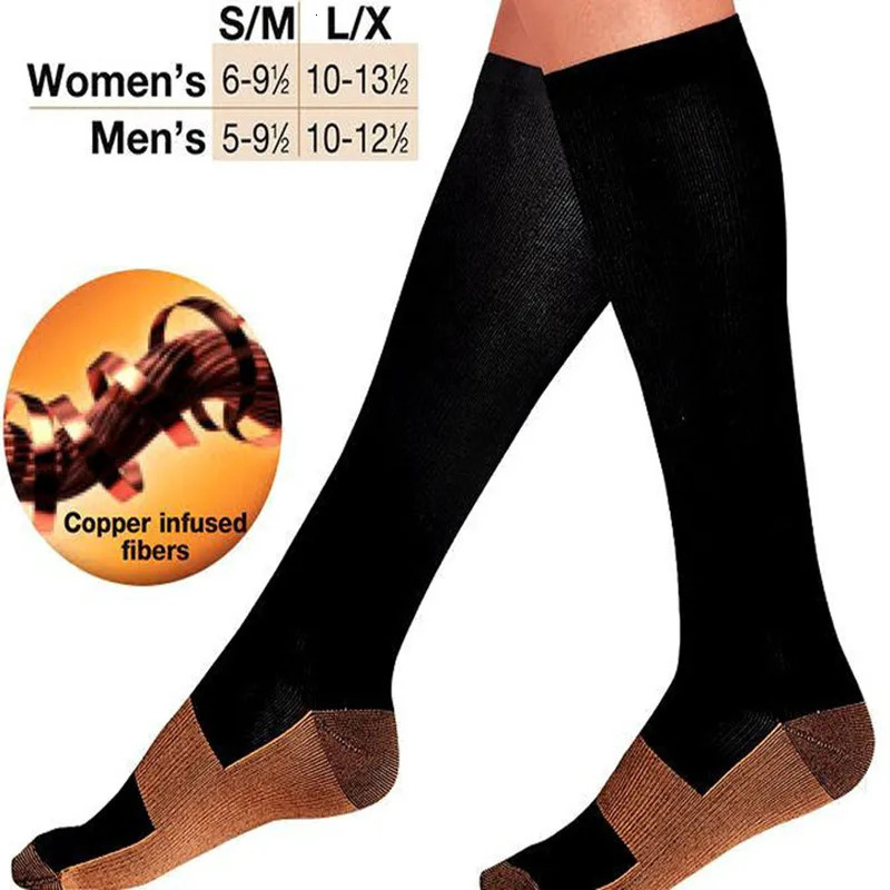 5PAIR Men Compression Socks Copper Fiber Fatigue Anti Pressure Vein Elastic Travel Mountaineering Running S XXL 231226
