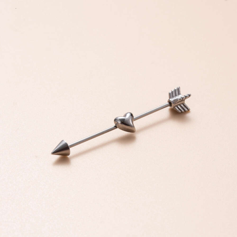 Industrial Surgical Stainless Steel Straight Barbell Helix Ear Bar Ball Cartilage Earring Stud 1.2 Screw Love Snake Ear Bridge Piercing Wolf Tide Body