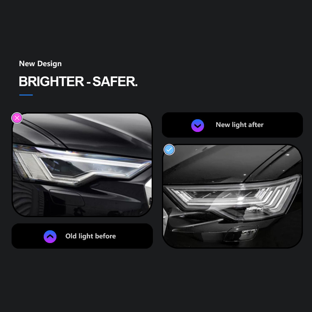 Head Lamp for AUDI A6 20 19-2023 A6 C8 Design Headlights DRL Assembly Upgrade Dynamic Daytime Light Accessory