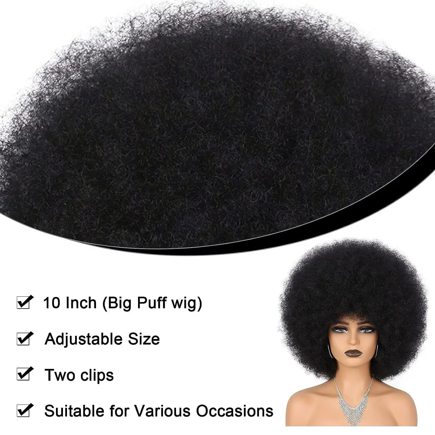 Fluffy Afro Kinky Curly Human Hair Wig With Thick Bangs Natural Short Bob Wigs For Black Women 180% Density Full Machine Hair 231227