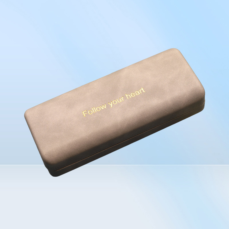 Sunglasses Cases Bags Fashion Simple PU Leather Glasses Metal Square Portable Sunglasses Case Women Men Durable Eyewear Storage Bo