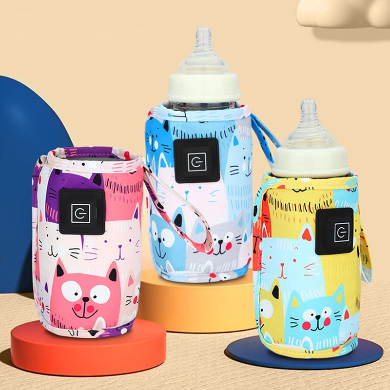 USB Milk Water Warmer Travel Stroller Insulated Bag Nursing Bottle Heater Portable Feeding Christmas Hallowee 231226