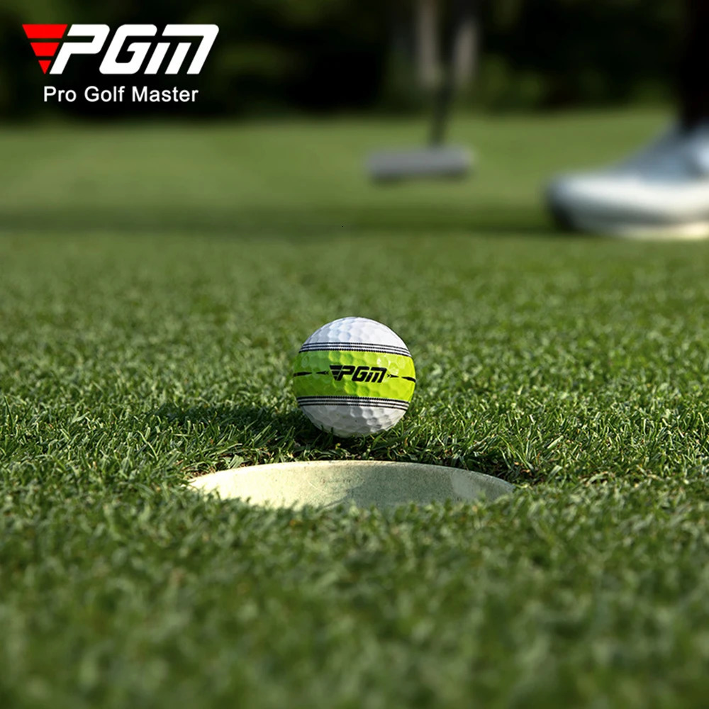 PGM Golf Ball 360 ° Orbit Aiming Line Ball Stripe 2 Layer Ball Suitable for Beginners Practice Indoors Outdoors Golf Supplies 231227