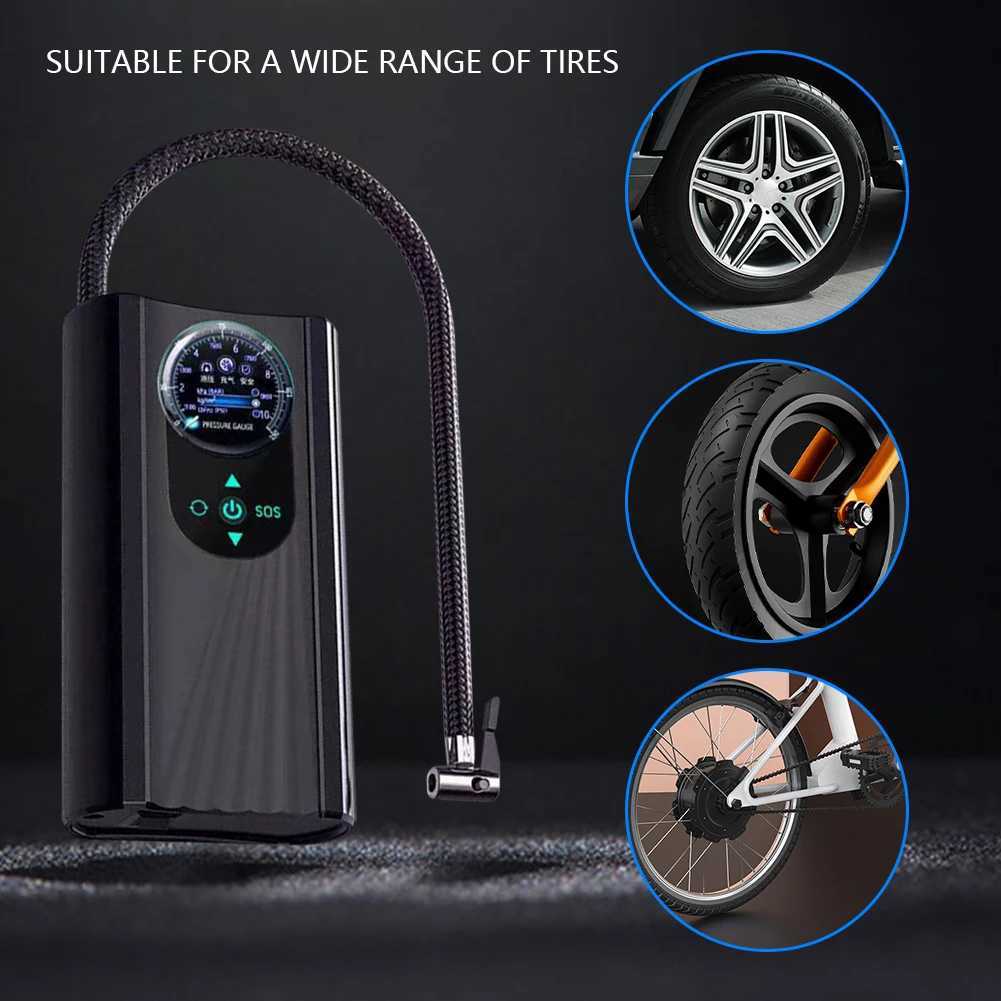 Inflatable Pump Car Air Compressor 120W 12V Air Pump Portable Tyre Inflator Electric Motorcycle Pump For Car Motorcycles Bicycles InflatableL231228