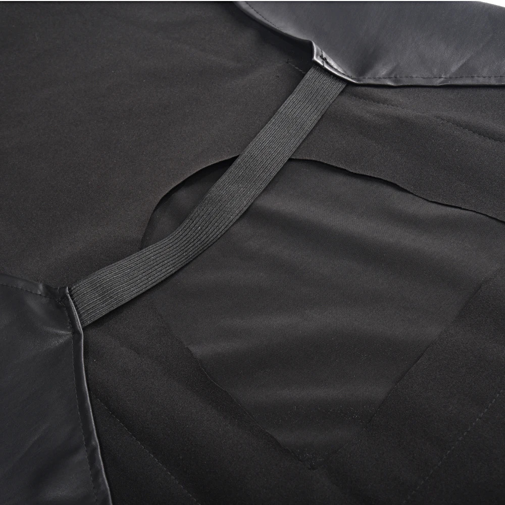 Sexy Men Open Crotch Black Faux Leather Porn Apron Panties Underwear Bodysuit Sex Lingerie Night Clubwear Cosplay Erotic Costume 231226