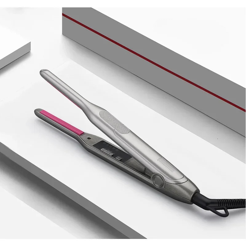 Professional 2 in 1 Hair Straightener Curling Iron hair curler Flat Iron for Short Hair LED Straightener Ceramic Beard 231227