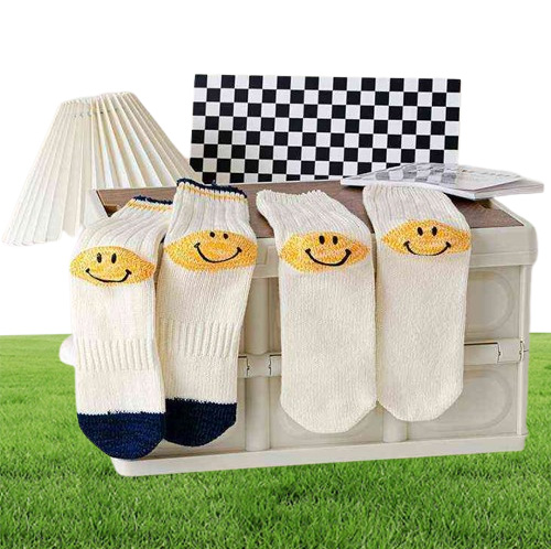 2 Pack KAPITAL Middle Tube Socks Men039s Women039s Face Cotton Socks Casual KAPITAL Knitted Socks T2208045383451