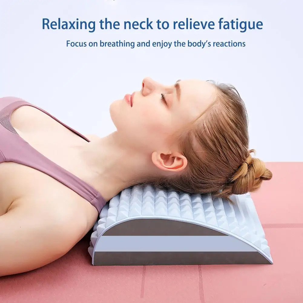 Back Stretcher Pillow Neck Lumbar Support Massager For Neck Waist Back Pain Relief Spine Muscles Relaxation Massager 231227
