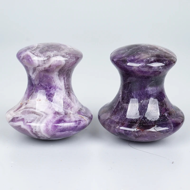 Jade Mushroom Face Care Massager Natural Amethyst Crystal Gua Sha Tool Massage Head Eye Skincare Scraper Wrinkle Beauty Products 231227