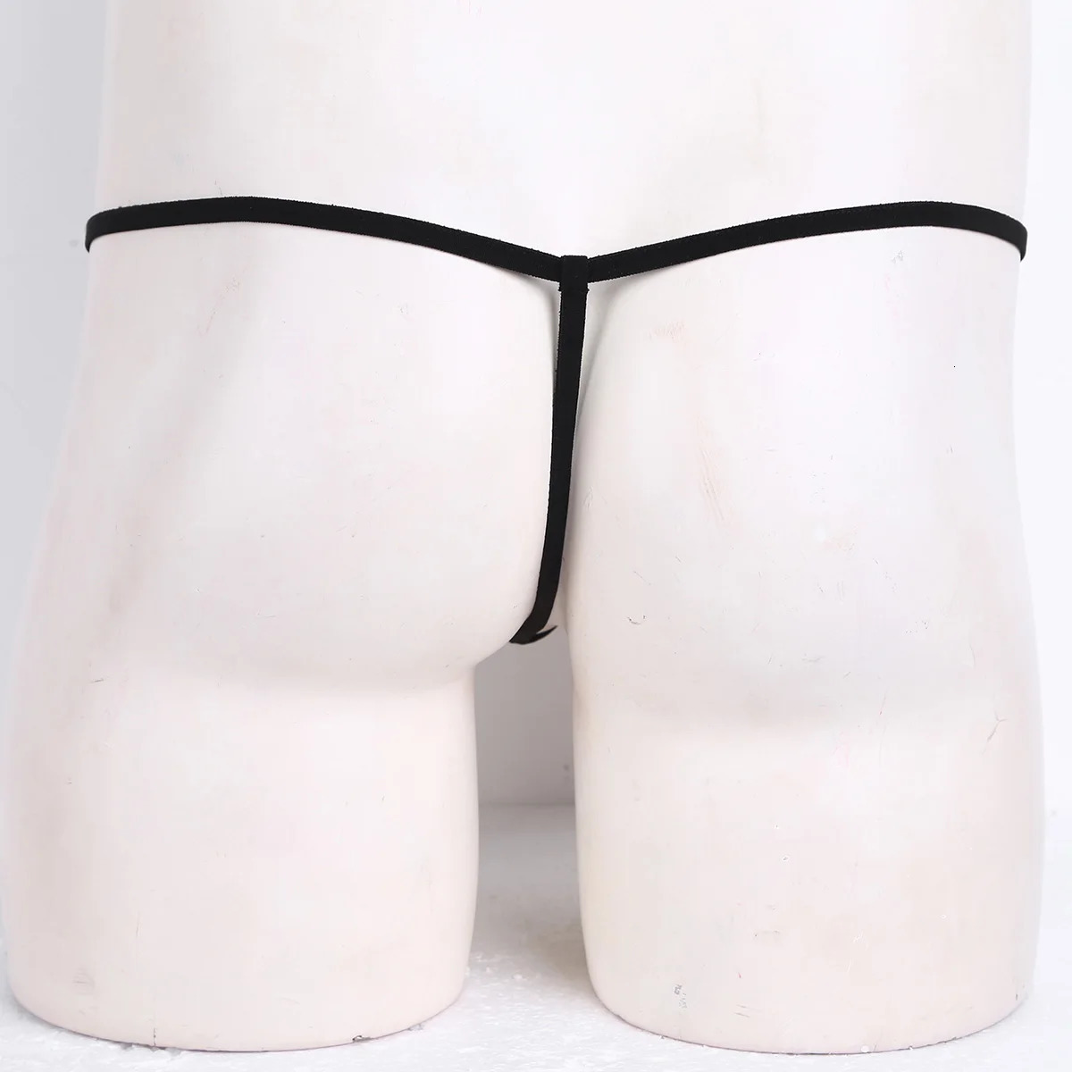 Penis Hole Underwear Men Open Butt G-string Thong Bikini Briefs Gay Fetish Exotic Sexy Lingerie Patent Leather Panties Jockstrap 231226