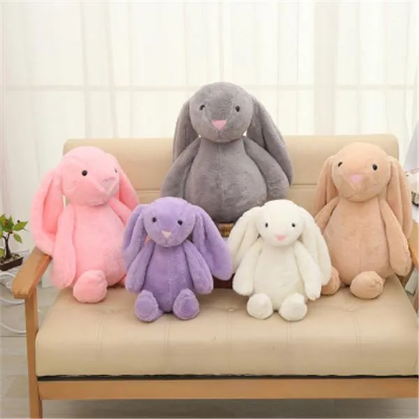 Filled Bunny Plush Easter Toy Creative Doll Soft Long Ear Rabbit Animal Kids Baby Valentines Day Birthday Gift Fy7485 0110