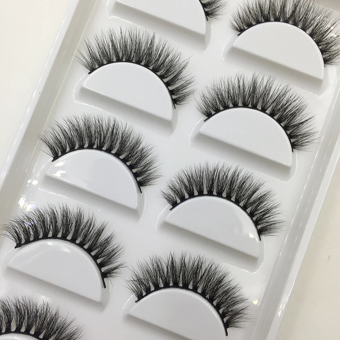 10/50 Boxes 5 Pairs 3D Mink False Eyelashes Soft Lashes Makeup Eyelash Faux Cils Cilios Maquiagem Wholesale G600 231227