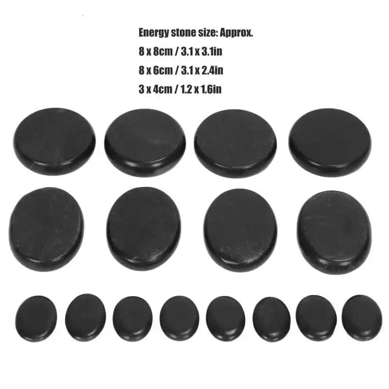 Massage Stones Kit Warming Reduce Pain Waterless Heating Heated Stone SPA Essential Oil Massage Rocks Set 231227