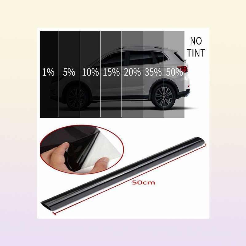 Window Stickers 300cm X 50cm VLT Black Car Foil Tinted Film Explosionproof Home Glass Solar UV Protective4876441