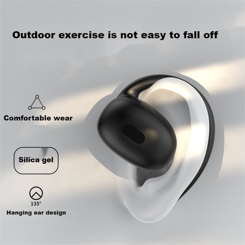 TWS Bluetooth headphone Wireless Earphone Bone conduction R23 Ear Hook Built-in Microphone LED display high Quality Headphone Sport Earphone Long endu