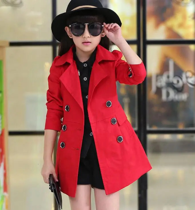 Spring Autumn Jacket For Girls Coat Teenage Children Outerwear Clothes Windbreaker 4 6 8 10 12 14 Year 231228