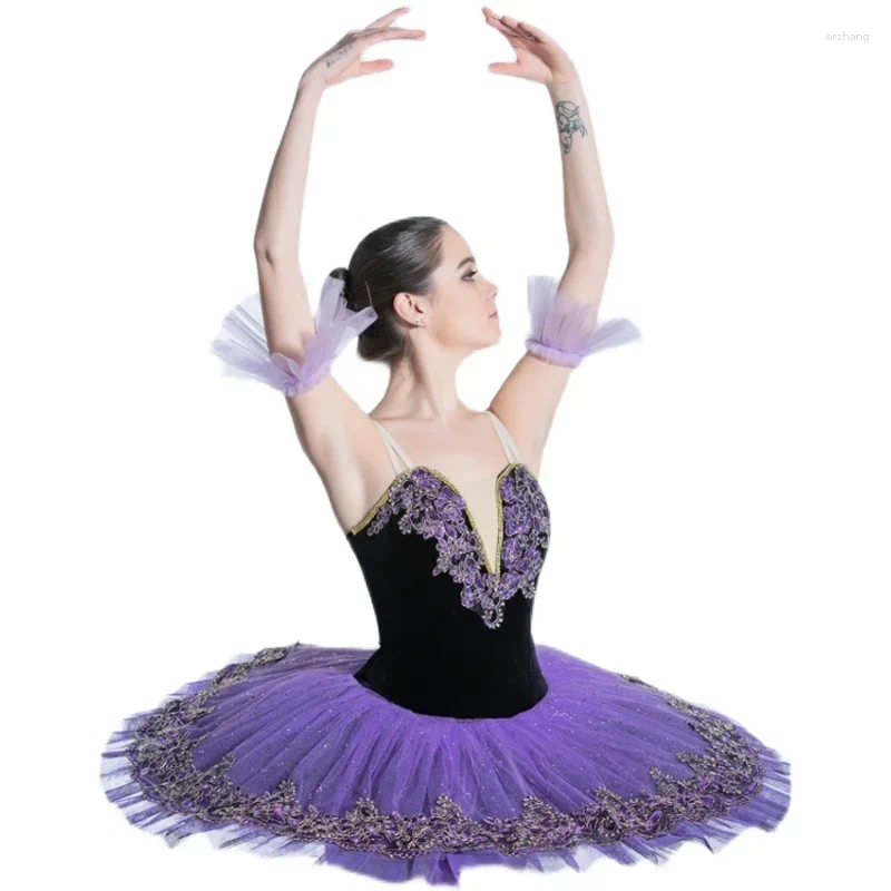 Stage Wear Children's Ballet Dress Female Tutu Purple Lilac Performance Costumes Swan Lake Dance