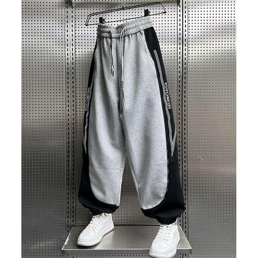 Outdoor Jogger Sweatpants Fashion Street Patchwork Harem Bloomers Autumn Wide Leg Trousers High Quality Brand Men's Pant