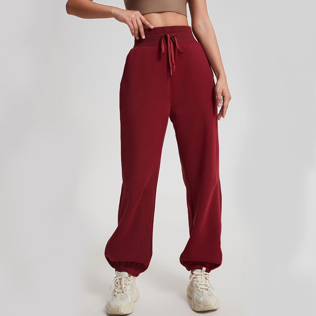 2025--Women Yoga Plush Ninth Pants Push Fitness Leggings Soft High Waist Hip Lift Elastic Casual Jogging Pants 5 Colors metal tag