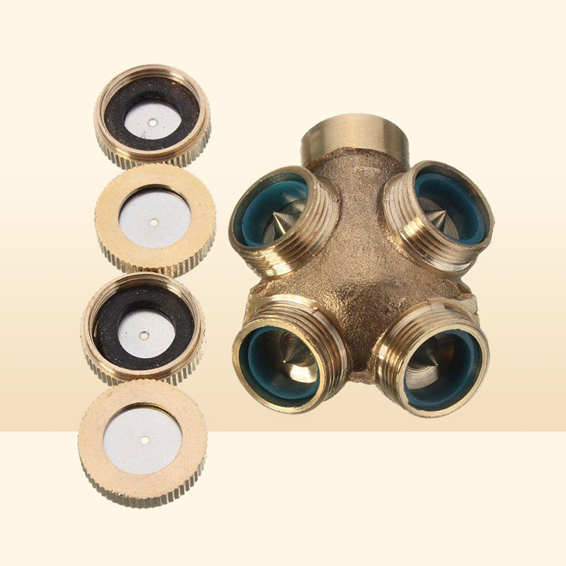 Hole Adjustable Brass Spray Misting Nozzle Garden Sprinkler Irrigation Fitting Watering Equipments6489418