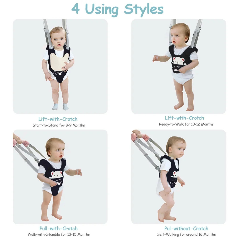 Kid Baby Infant Toddler Harness Walk Learning Jumper Strap Belt Safety Reins Harness Leashes Anti-fall Artifact Child Leash 231228