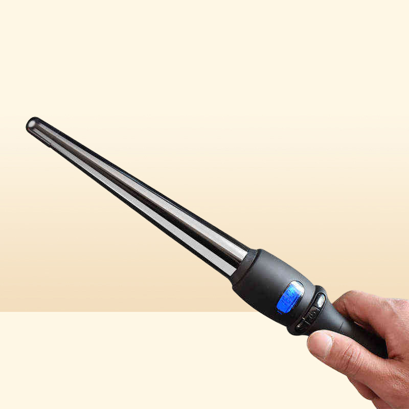 Lcd Curlers Conical Curler Single Tube Ceramic Glaze Pear Flower Cone Electric Hair Curly Hair J220711