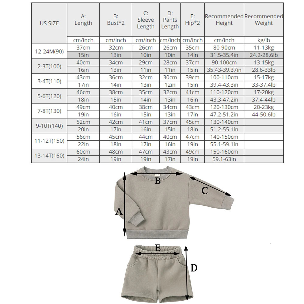 2023 Children Kids Fleece Autumn Outfits Clothes Solid Cotton Warm Sportswear Korean Style For Toddler Boys Girls Suit 231228