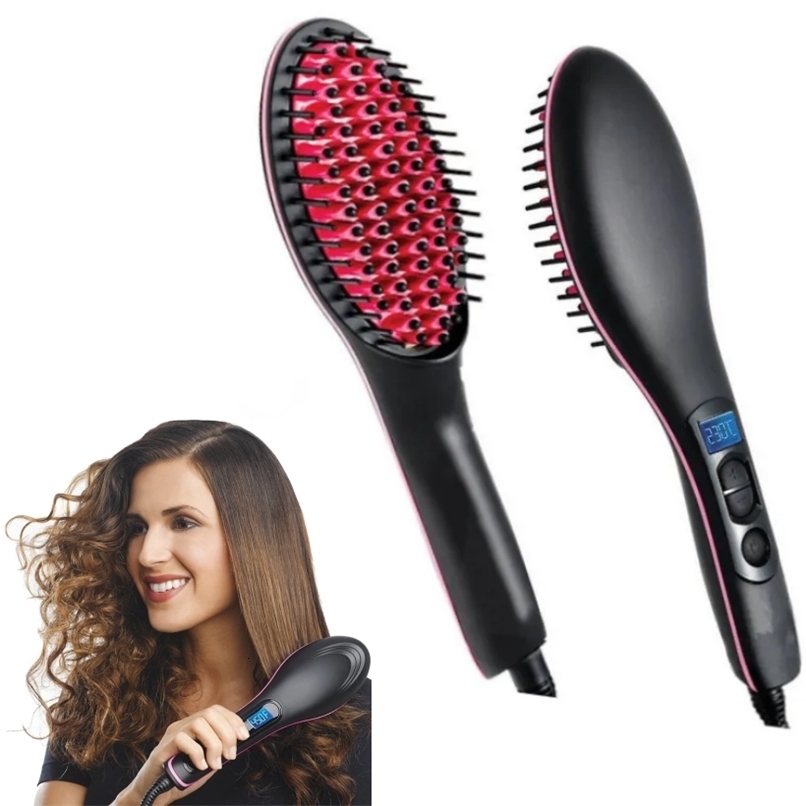 Electric Heating Comb Professional Hair Straightening Brush Adjustable Temperature Hair Straightener Women's Hair Comb 231227