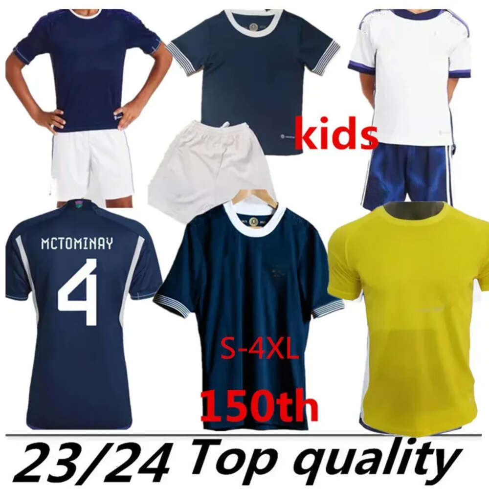 2023 2024 Scotland 150Th Anniversary Soccer Jerseys Blue Special Edition TIERNEY DYKES ADAMS Football Shirt 23 24 CHRISTIE Mcgregor Kids Kit 905
