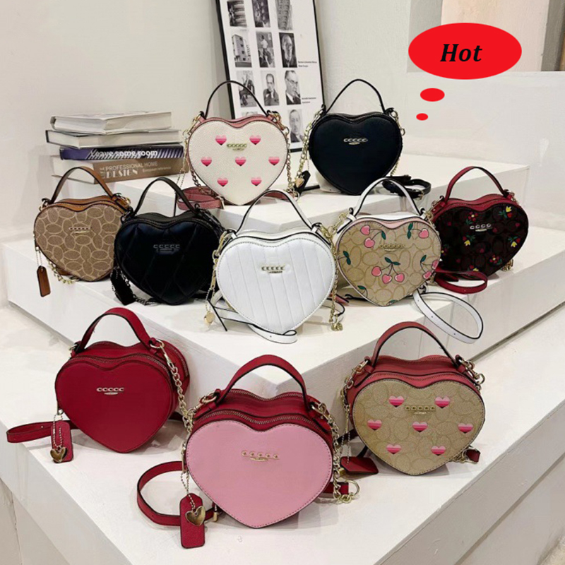 Love Heart Designer Bags Girls Evening Handbags Small Shoulder Bags with Letter Flower Crossbody Multi-colors Womens Purses Phone Makeup Bag