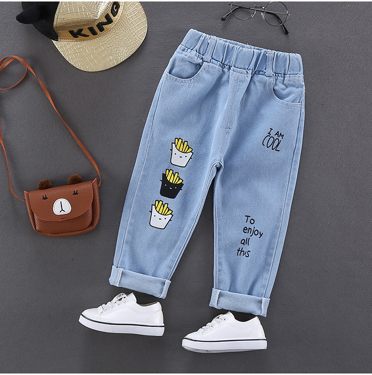 boy gentleman Casual Jeans Trousers Baby Toddler Boy's Denim Pants Kids Children Slim Long Bottoms Clothing 211102