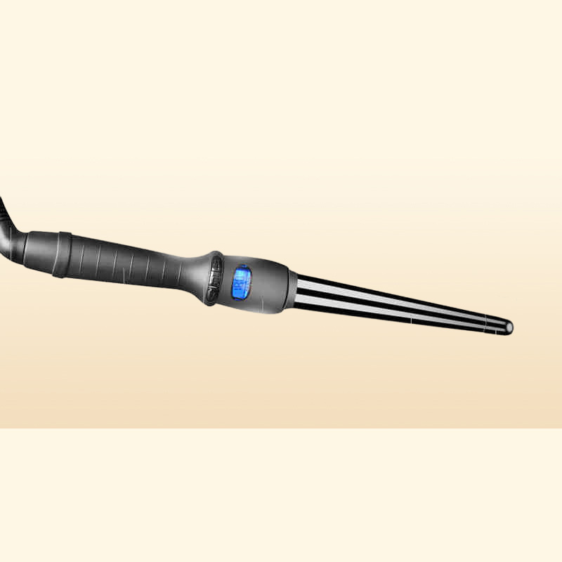 Lcd Curlers Conical Curler Single Tube Ceramic Glaze Pear Flower Cone Electric Hair Curly Hair J220711