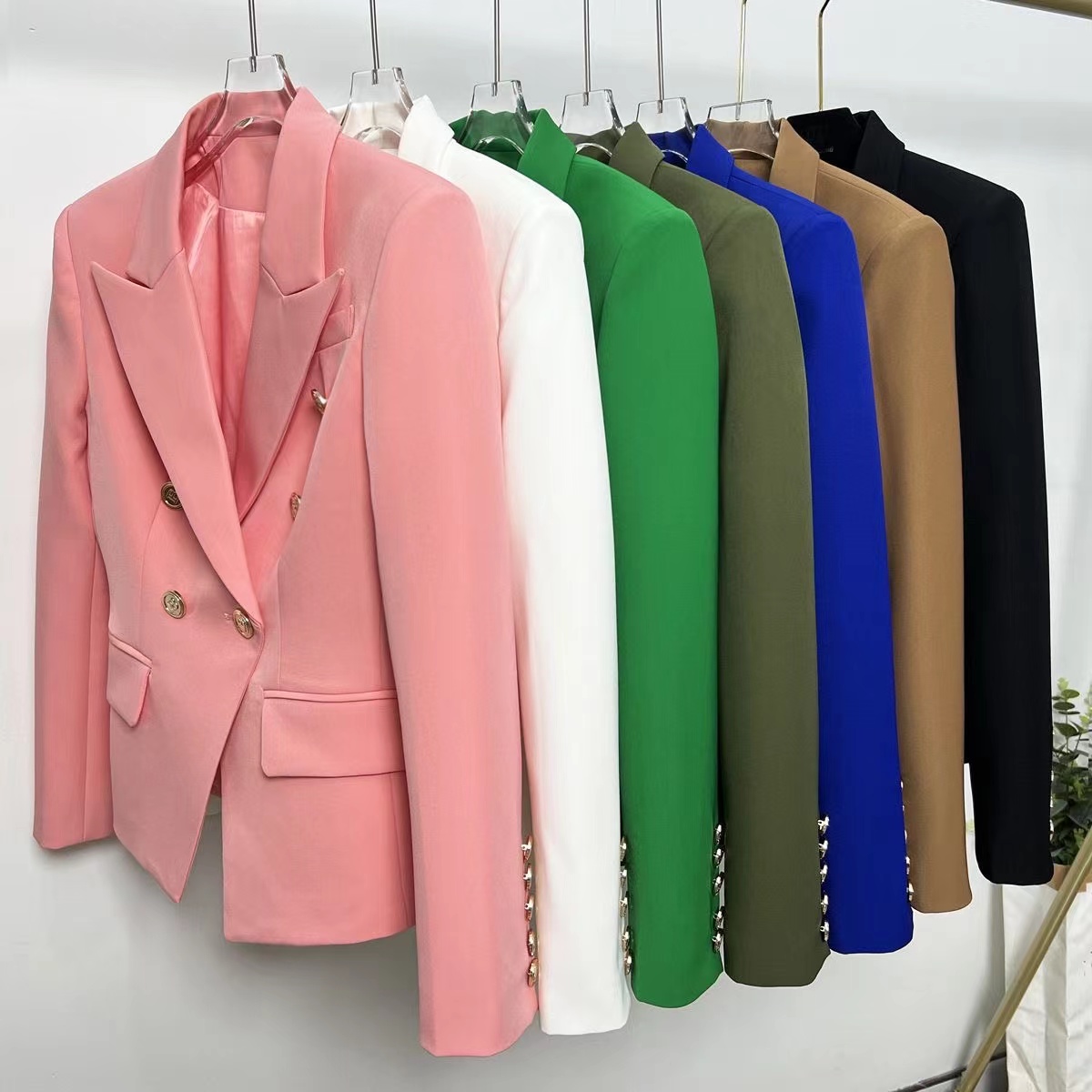Womens Suits & Blazers Woman Office Suit Jacket Formal Outfit Pockets Sequins Animal Print Design Lady Outwear Plus Size S-XXL 22 Models For Options M