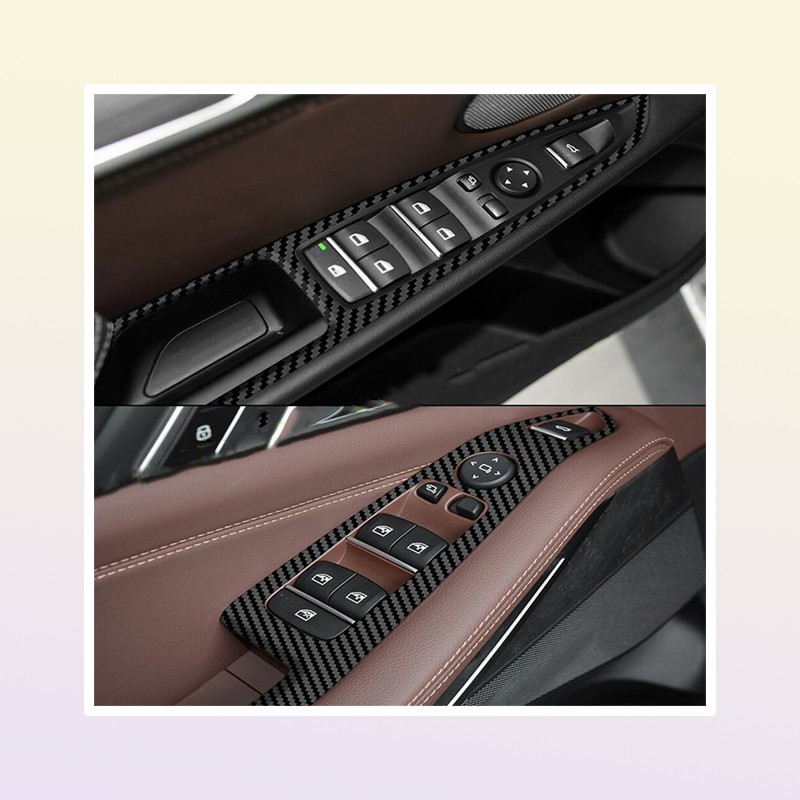 For BMW X5 F15 G05 20142021 Interior Central Control Panel Door Handle 5D Carbon Fiber Stickers Decals Car styling Accessorie