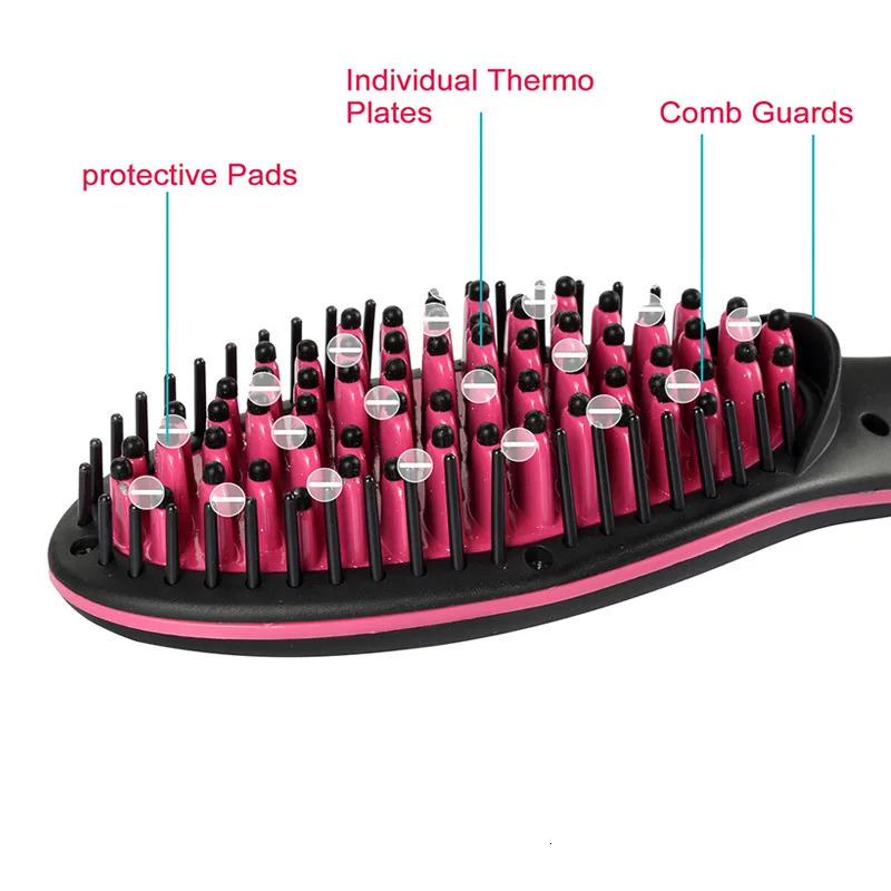 Electric Heating Comb Professional Hair Straightening Brush Adjustable Temperature Hair Straightener Women's Hair Comb 231227