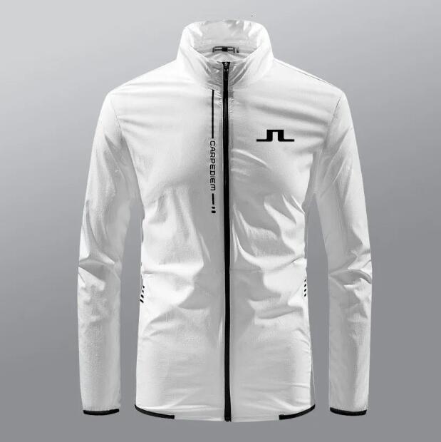 2025Outdoor TShirts Summer J Lindeberg Golf Jacket Men Sports Suit Windbreaker Lightweight Breathable Zipper Fishing