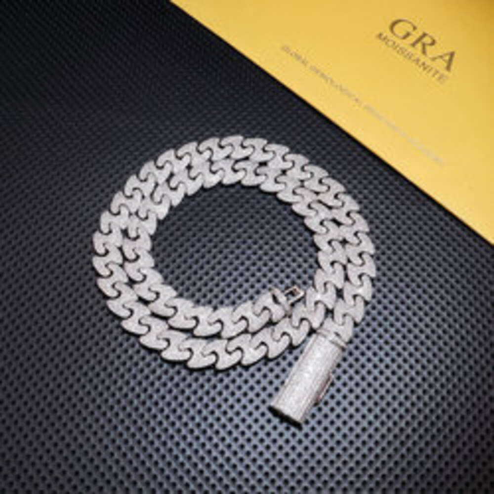 Wholesale Hip Hop Jewelry Moissanite Vvs Silver Plated 11mm Cuban Link Chain for Men Women Life