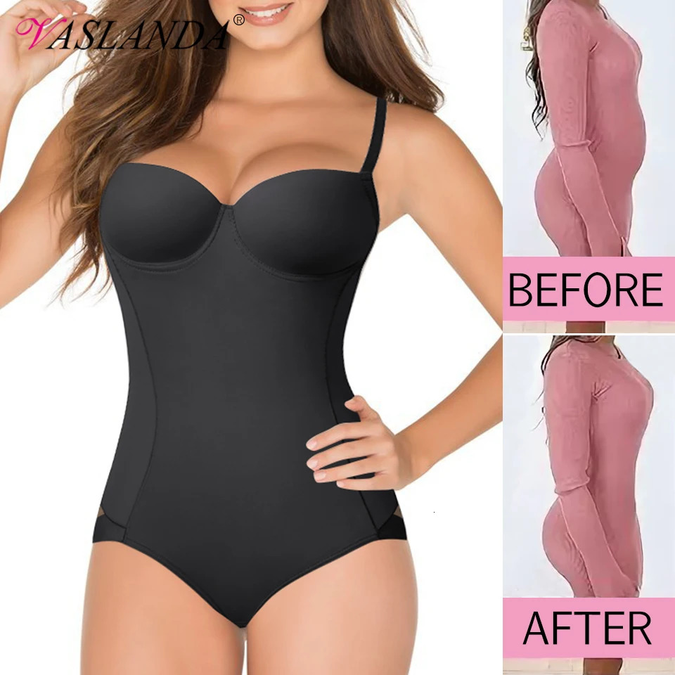 Women Shapewear Bodysuits Waist Trainer Vest Slim Full Body Shaper Built-In Bra Camisole Tops Tummy Control Slimming Underwear 231227